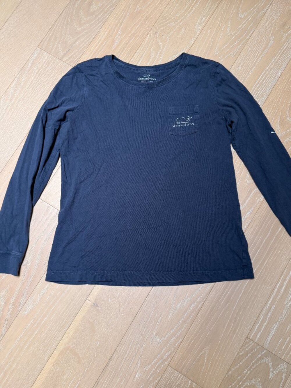 Vineyard Vines Long-Sleeve Pocket Tee (Navy Blue)